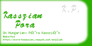 kasszian pora business card